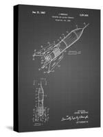 PP1016-Black Grid Rocket Ship Concept 1963 Patent Poster-Cole Borders-Stretched Canvas