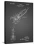 PP1016-Black Grid Rocket Ship Concept 1963 Patent Poster-Cole Borders-Stretched Canvas