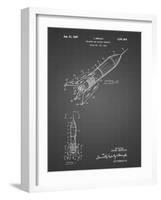 PP1016-Black Grid Rocket Ship Concept 1963 Patent Poster-Cole Borders-Framed Giclee Print