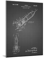 PP1016-Black Grid Rocket Ship Concept 1963 Patent Poster-Cole Borders-Mounted Giclee Print