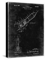PP1016-Black Grunge Rocket Ship Concept 1963 Patent Poster-Cole Borders-Stretched Canvas