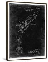 PP1016-Black Grunge Rocket Ship Concept 1963 Patent Poster-Cole Borders-Framed Premium Giclee Print