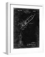 PP1016-Black Grunge Rocket Ship Concept 1963 Patent Poster-Cole Borders-Framed Giclee Print