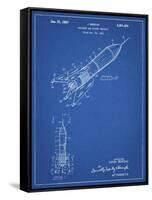 PP1016-Blueprint Rocket Ship Concept 1963 Patent Poster-Cole Borders-Framed Stretched Canvas