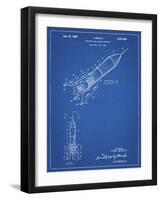 PP1016-Blueprint Rocket Ship Concept 1963 Patent Poster-Cole Borders-Framed Giclee Print