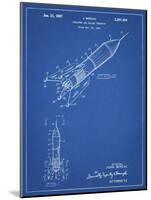 PP1016-Blueprint Rocket Ship Concept 1963 Patent Poster-Cole Borders-Mounted Giclee Print