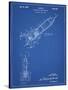 PP1016-Blueprint Rocket Ship Concept 1963 Patent Poster-Cole Borders-Stretched Canvas