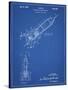 PP1016-Blueprint Rocket Ship Concept 1963 Patent Poster-Cole Borders-Stretched Canvas