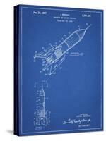 PP1016-Blueprint Rocket Ship Concept 1963 Patent Poster-Cole Borders-Stretched Canvas