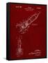 PP1016-Burgundy Rocket Ship Concept 1963 Patent Poster-Cole Borders-Framed Stretched Canvas