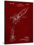 PP1016-Burgundy Rocket Ship Concept 1963 Patent Poster-Cole Borders-Stretched Canvas