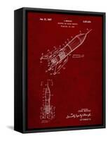 PP1016-Burgundy Rocket Ship Concept 1963 Patent Poster-Cole Borders-Framed Stretched Canvas