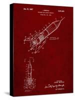 PP1016-Burgundy Rocket Ship Concept 1963 Patent Poster-Cole Borders-Stretched Canvas