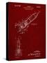 PP1016-Burgundy Rocket Ship Concept 1963 Patent Poster-Cole Borders-Stretched Canvas