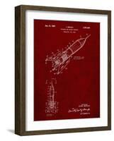 PP1016-Burgundy Rocket Ship Concept 1963 Patent Poster-Cole Borders-Framed Giclee Print