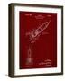 PP1016-Burgundy Rocket Ship Concept 1963 Patent Poster-Cole Borders-Framed Giclee Print