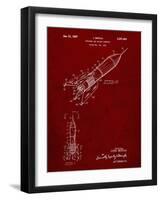 PP1016-Burgundy Rocket Ship Concept 1963 Patent Poster-Cole Borders-Framed Giclee Print