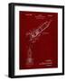 PP1016-Burgundy Rocket Ship Concept 1963 Patent Poster-Cole Borders-Framed Giclee Print