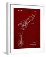 PP1016-Burgundy Rocket Ship Concept 1963 Patent Poster-Cole Borders-Framed Giclee Print