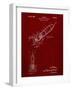 PP1016-Burgundy Rocket Ship Concept 1963 Patent Poster-Cole Borders-Framed Giclee Print