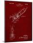 PP1016-Burgundy Rocket Ship Concept 1963 Patent Poster-Cole Borders-Mounted Giclee Print