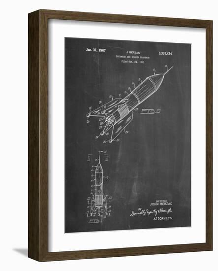 PP1016-Chalkboard Rocket Ship Concept 1963 Patent Poster-Cole Borders-Framed Giclee Print