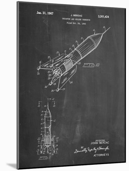 PP1016-Chalkboard Rocket Ship Concept 1963 Patent Poster-Cole Borders-Mounted Giclee Print