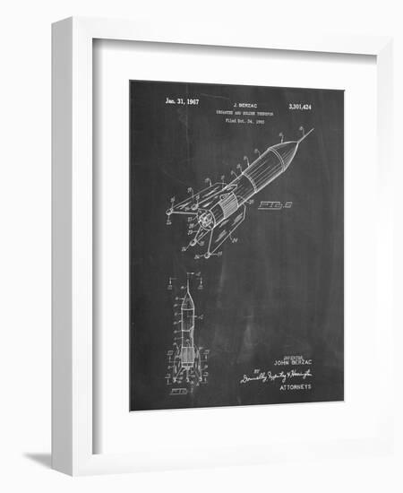 PP1016-Chalkboard Rocket Ship Concept 1963 Patent Poster-Cole Borders-Framed Giclee Print