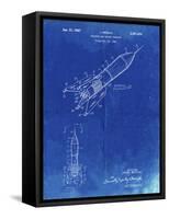 PP1016-Faded Blueprint Rocket Ship Concept 1963 Patent Poster-Cole Borders-Framed Stretched Canvas