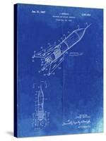 PP1016-Faded Blueprint Rocket Ship Concept 1963 Patent Poster-Cole Borders-Stretched Canvas