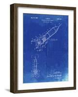 PP1016-Faded Blueprint Rocket Ship Concept 1963 Patent Poster-Cole Borders-Framed Giclee Print