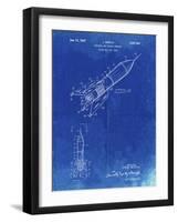 PP1016-Faded Blueprint Rocket Ship Concept 1963 Patent Poster-Cole Borders-Framed Giclee Print