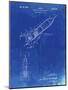 PP1016-Faded Blueprint Rocket Ship Concept 1963 Patent Poster-Cole Borders-Mounted Giclee Print