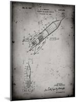 PP1016-Faded Grey Rocket Ship Concept 1963 Patent Poster-Cole Borders-Mounted Giclee Print