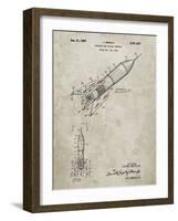 PP1016-Sandstone Rocket Ship Concept 1963 Patent Poster-Cole Borders-Framed Giclee Print