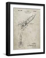 PP1016-Sandstone Rocket Ship Concept 1963 Patent Poster-Cole Borders-Framed Giclee Print