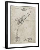 PP1016-Sandstone Rocket Ship Concept 1963 Patent Poster-Cole Borders-Framed Giclee Print