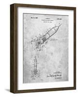 PP1016-Slate Rocket Ship Concept 1963 Patent Poster-Cole Borders-Framed Giclee Print