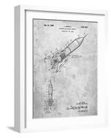 PP1016-Slate Rocket Ship Concept 1963 Patent Poster-Cole Borders-Framed Giclee Print