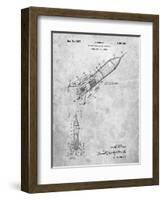 PP1016-Slate Rocket Ship Concept 1963 Patent Poster-Cole Borders-Framed Giclee Print