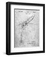 PP1016-Slate Rocket Ship Concept 1963 Patent Poster-Cole Borders-Framed Giclee Print