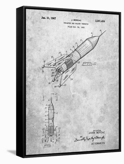 PP1016-Slate Rocket Ship Concept 1963 Patent Poster-Cole Borders-Framed Stretched Canvas