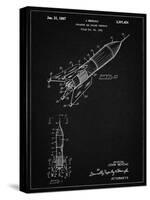 PP1016-Vintage Black Rocket Ship Concept 1963 Patent Poster-Cole Borders-Stretched Canvas