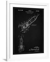 PP1016-Vintage Black Rocket Ship Concept 1963 Patent Poster-Cole Borders-Framed Giclee Print