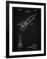 PP1016-Vintage Black Rocket Ship Concept 1963 Patent Poster-Cole Borders-Framed Giclee Print