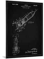PP1016-Vintage Black Rocket Ship Concept 1963 Patent Poster-Cole Borders-Mounted Giclee Print