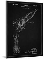 PP1016-Vintage Black Rocket Ship Concept 1963 Patent Poster-Cole Borders-Mounted Giclee Print