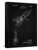 PP1016-Vintage Black Rocket Ship Concept 1963 Patent Poster-Cole Borders-Framed Stretched Canvas