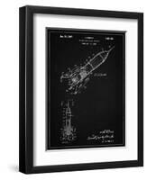 PP1016-Vintage Black Rocket Ship Concept 1963 Patent Poster-Cole Borders-Framed Premium Giclee Print