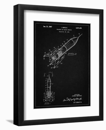 PP1016-Vintage Black Rocket Ship Concept 1963 Patent Poster-Cole Borders-Framed Premium Giclee Print